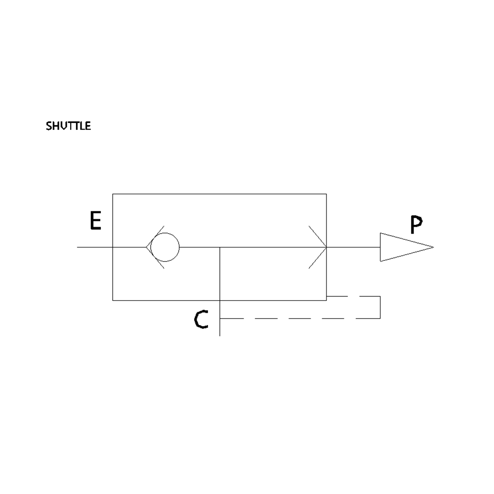 V043 001 ASCO QUICK EXHAUST SHUTTLE VALVE<BR>1/4" NPT FEMALE UNION